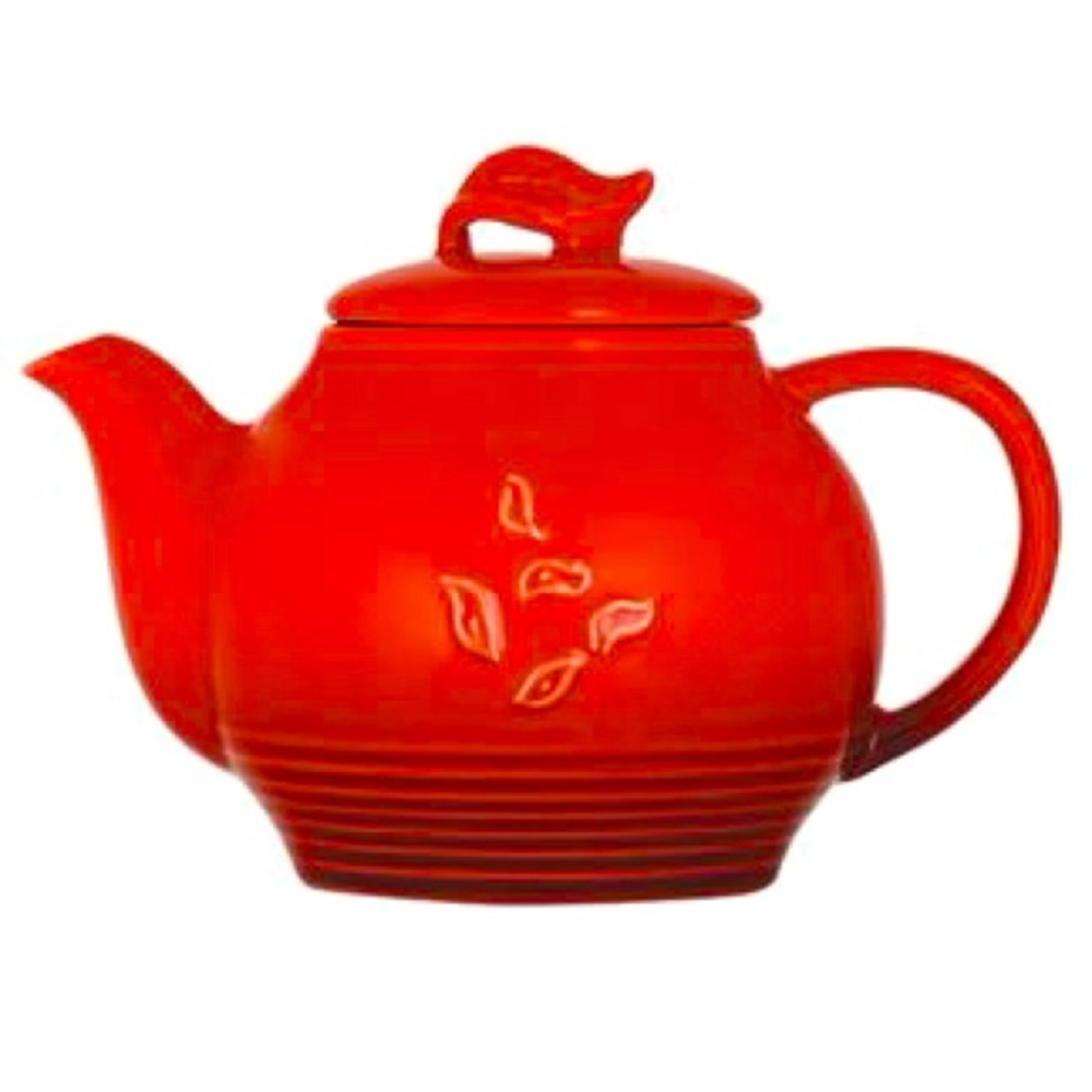 Republic of Tea Dancing Leaves 🍁 Teapot wDiffuser